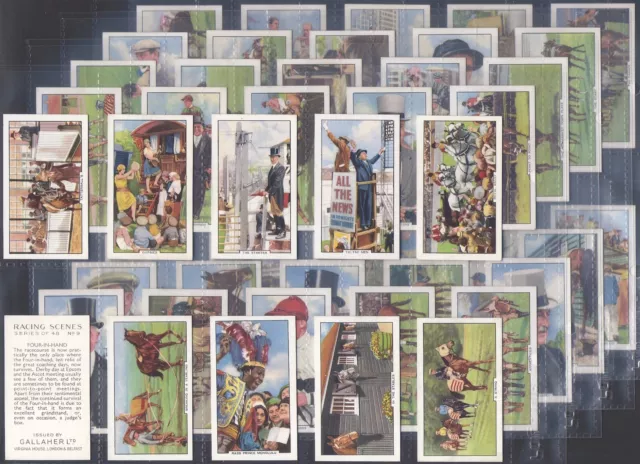 Gallaher-Full Set- Racing Scenes 1938 (48 Cards) Horse Racing - Excellent