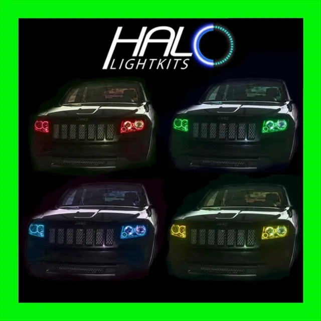 2011-2013 Jeep Grand Cherokee Colorshift LED Phare Halo Bague Kit Par Oracle