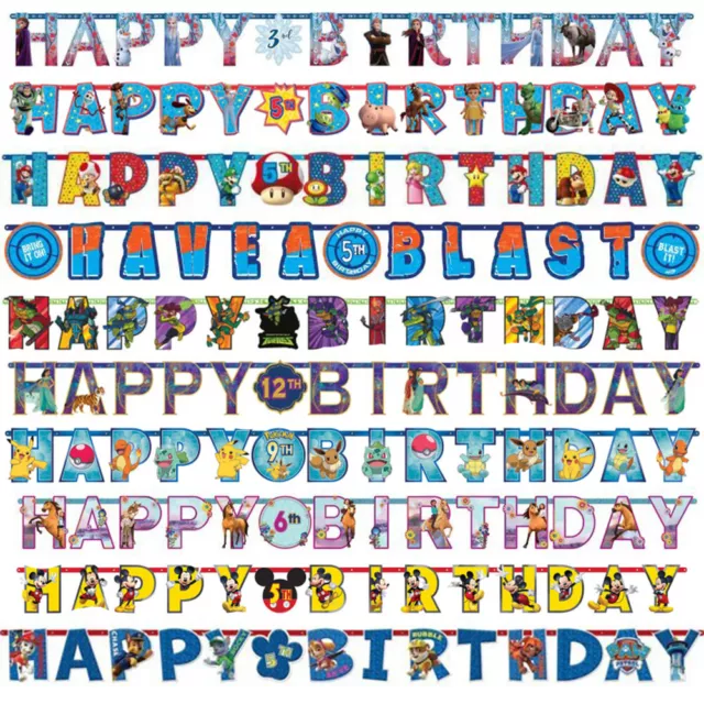 Happy Birthday Banner Party Supplies- Choose your product from the drop down Box