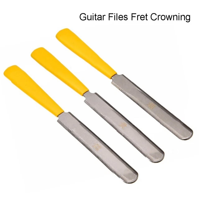 Professional 3pcs Set of Guitar Nut Files Create Flawless Fret Crowning Results