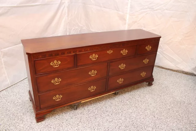 Baker Furniture Mahogany 7 Drawer Chippendale Style Dresser; Exceptional 2