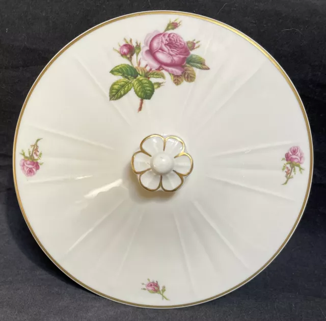 Syracuse VICTORIA Rose China Lid for a Covered Vegetable Bowl Federal EXCELLENT