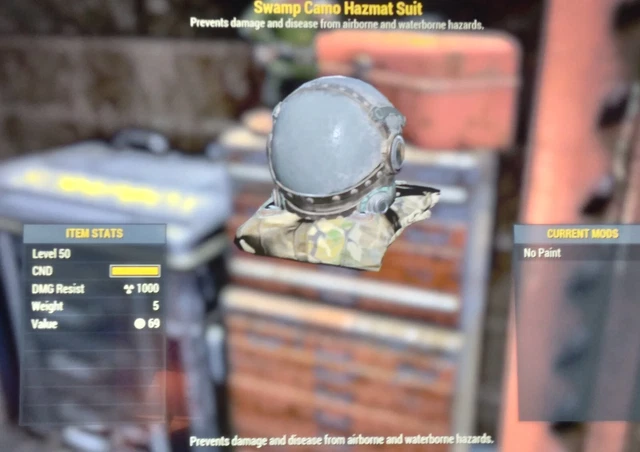 Fallout 76 Swamp Camo Hazmat Suit (Playstation)