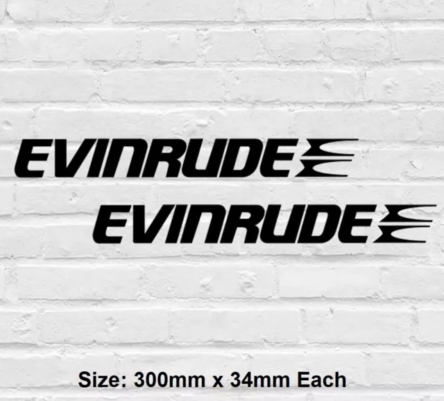 Evinrude Boat Motor Sticker Decal Vinyl Fishing - 300Mm Long