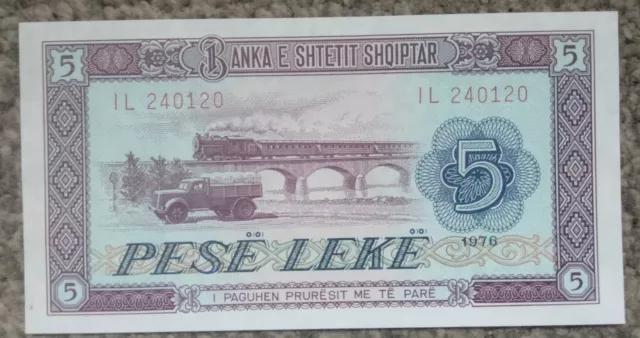 Albania 5 Leke 1976 P-42a  Unc