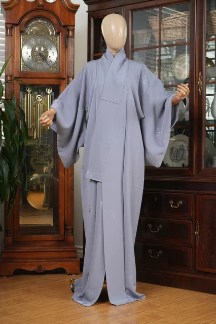 Dear Vanilla Japanese Silk Iromuji Kimono Women's Authentic Japan Vintage Mint