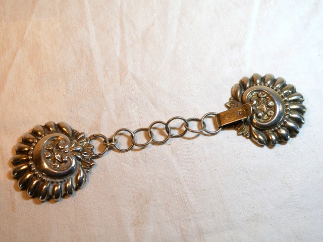 Sangles D'attache En Cuir Showman - Boucles Antiques Argentées - Neuves