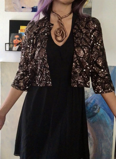 Giacca paillettes deals zara