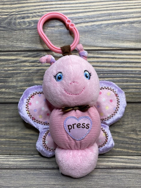 Garanimals 2010 Butterfly Pink Purple Stuffed Plush Crinkle Wings Baby Toy 7”