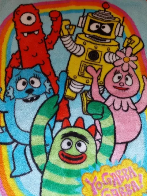 2012 YO GABBA GABBA 42"×30" Colorful Plush Throw Blanket