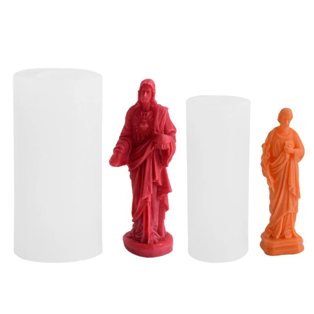 Jesus Candle Mold Silicone Easter Jesus 3D Resin Molds Candles Home Decors Gifts