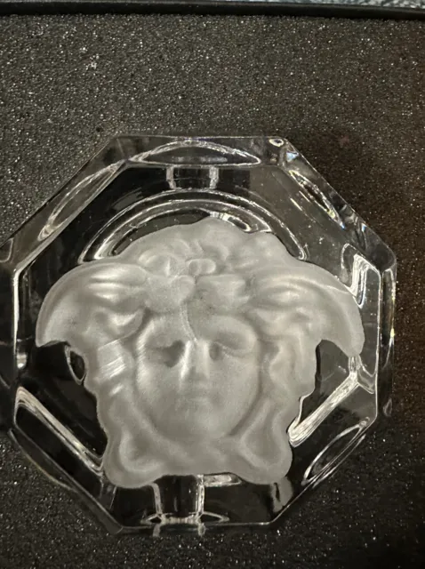 Versace By Rosenthal, Germany  "Medusa Crystal" Ashtray, 6 1/4  Inch. Stunning!