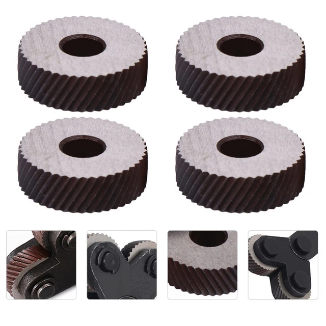4PCS CONVEX KNURLING Wheels Linear Knurl Tool Knurling Wheel Embossing