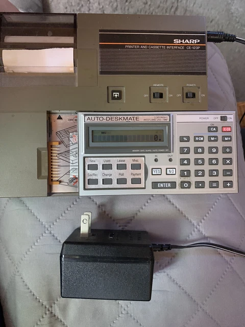 SHARP PC-1270 POCKET Computer CE-123P Printer and Cassette