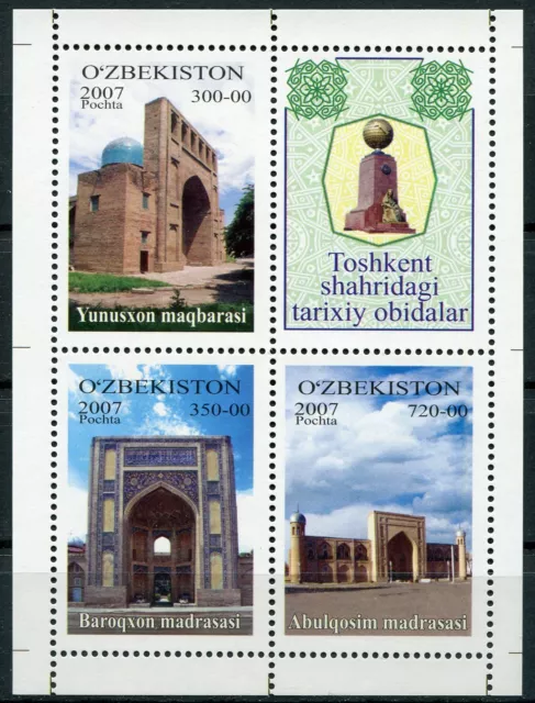 Usbekistan 714 - 716 Kleinbogen postfrisch, Architektur