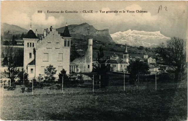 CPA AK Env. de GRENOBLE - CLAIX - General view and the Old Castle (433074)