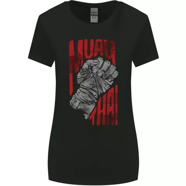 Muay Thai Fighter Fist MMA Martial Arts Womens Wider Cut T-Shirt