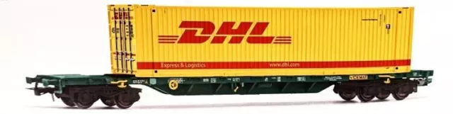 Rivarossi HR6575 Cemat DHL 45" Container LKW Wagen HO Spurweite