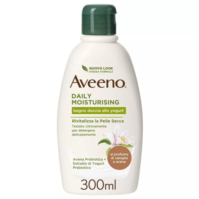 Daily Moisturising Bagno Doccia Allo Yogurt Aveeno 300ml Vaniglia E Avena