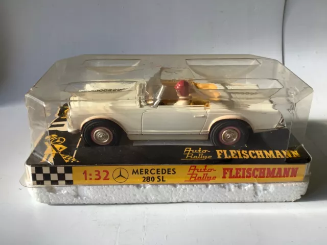✅ Vintage Fleischmann 3260 1:32 Auto Rally MB 280 SL + Licht 💥 (DZ284-95R1/14)