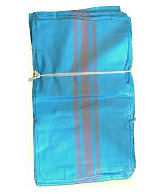 Säck 30 St  Schwerlastsack Gewebesäcke 65 x 105 cm Sandsack Getreidesack blau 2