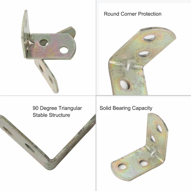 Angle Bracket Metal Corner Brace L Shaped Right Angle Bracket 30x30mm, 10pcs 4