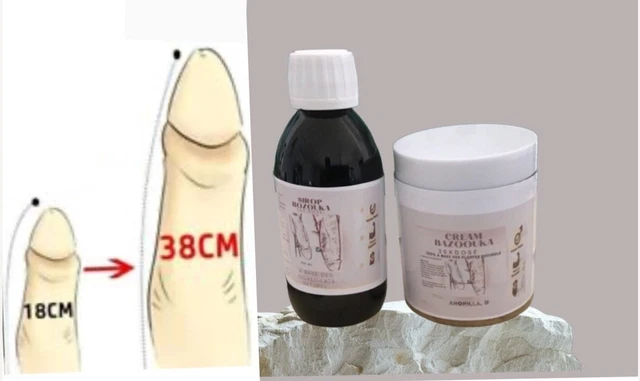 Kit Crème Bazooka 10X Plus Dosé - Huile Pour élargissement Pénien, 500 Ml