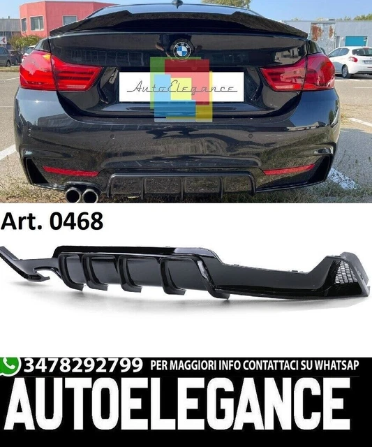 Becquet Diffuseur Pare-Chocs Arrière Sport Pour BMW Série 4 F32 F33 F36 2014-2019 - Glossy Black