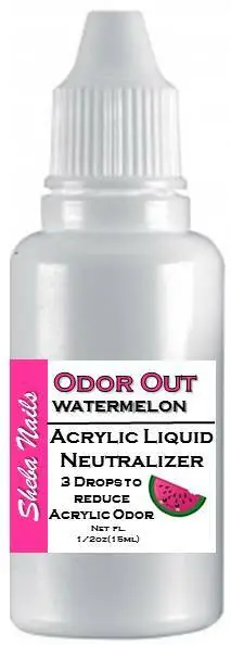 SHEBA NAILS Odor Out Acrylic Liquid Neutralizer 1/2oz Watermelon Scent