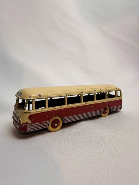 DINKY TOYS 29 F Autocar Chausson bleu et crème, jantes conve