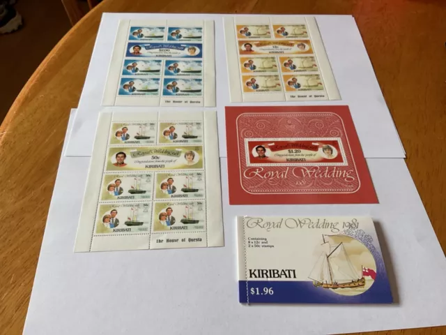 1981 Kirabti  Royal Wedding Booklet & Sheetlets Postage Stamps MNH