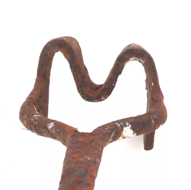 Late 1800s 100% Genuine Cast Iron Branding Iron. The Letter M or W. #1