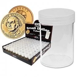 BCW Coin Tubes - Small Dollar - Case