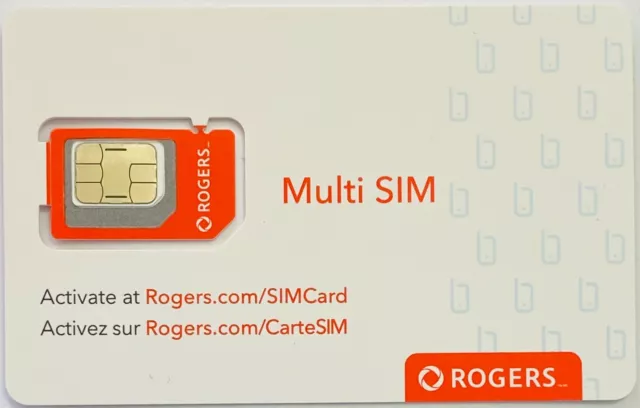 New Rogers Mobile SIM Card Prepaid Postpaid in Multi Size Standard Micro Nano 4G