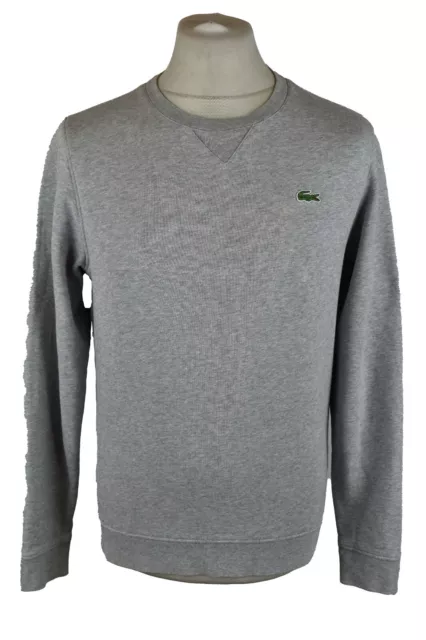 LACOSTE Grey Crewneck Jumper size FR 3 Mens Pullover Sweatshirt Sportswear