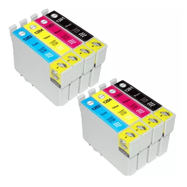 LOT DE 8 Cartouches d'encre compatibles Epson  T1285 serie renard pour,SX