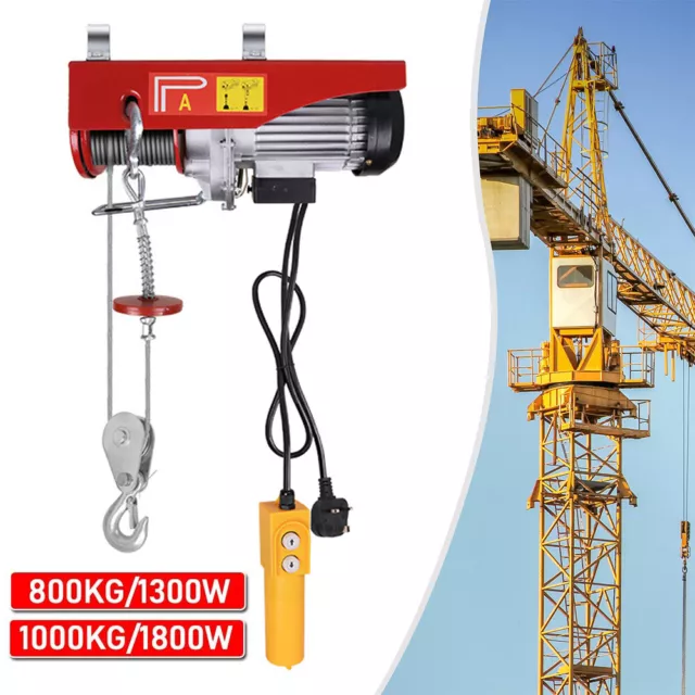 800 /1000kg Electric Winch Scaffold Hoist Winch Crane Workshop Garage Cable Lift