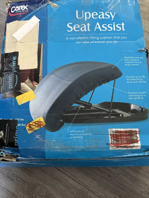 Cojín de elevación asistente de asiento Carex Upeasy - azul Upe-3, 200-340 libras nuevo / caja abierta