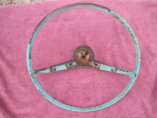 57 1957 Chevy Bel-Air 210 150 used original steering wheel needs restoration