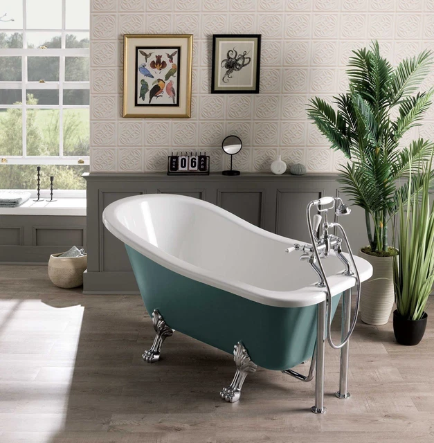 TRADITIONAL FREESTANDING BATH Single Ended Roll Top Baths White Acrylic