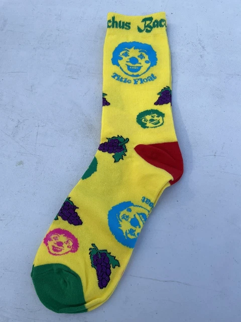 2024 MARDI GRAS Krewe Of Bacchus “ Title Float “ Clown Socks 27.11