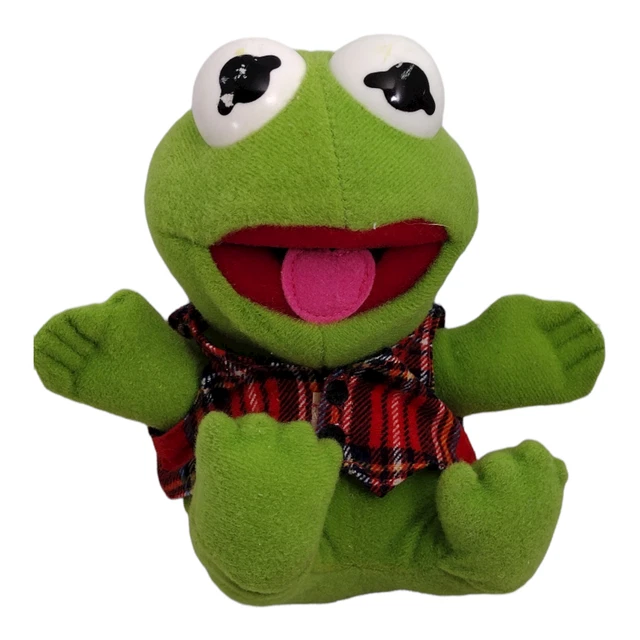 Kermit The Frog Baby Plush Jim Henson 8" Vintage 1987 The Muppets Toy