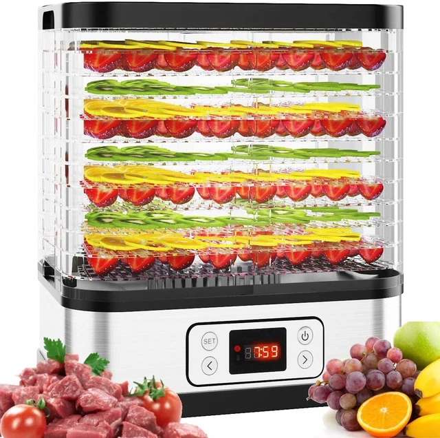 ELECTRIC 8TRAY FOOD Dehydrator with Fruit Roll Sheet Timer 400W BPA