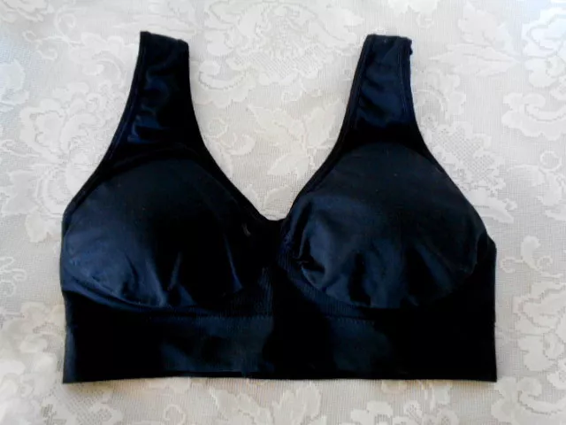 Genuine GENIE #127547 Black Removable Padded Sports Bra - XXL (2X)