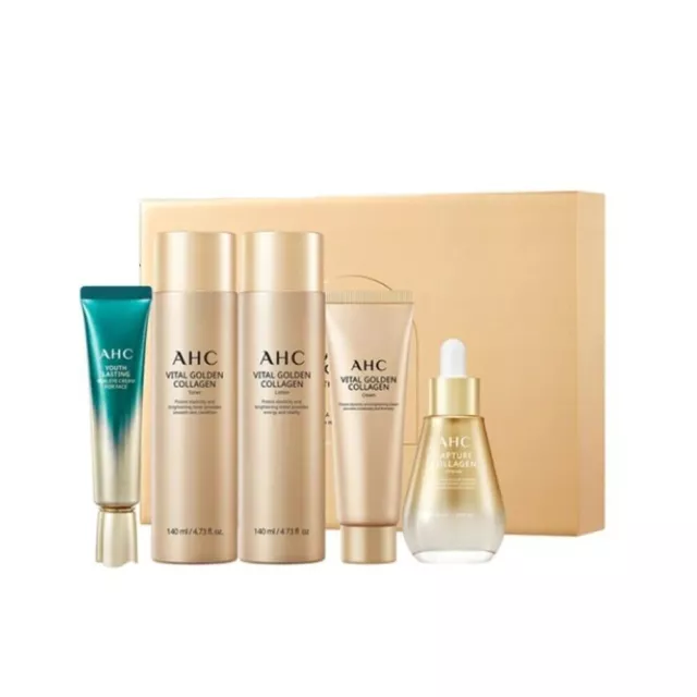 AHC Vital Golden Collagen Youth Total Care Set (5 Items) Toner Lotion K-beauty