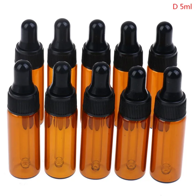 10pcs Essential Oil Dropper Glass bottles 1ml 2ml 3ml 5ml vegetable oil Essence