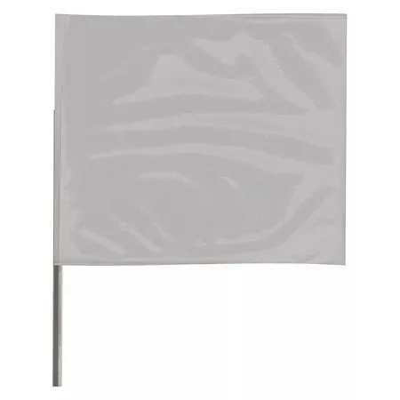 Zoro Select 4536Sv-200 Marking Flag,Silver,Blank,Vinyl,Pk100