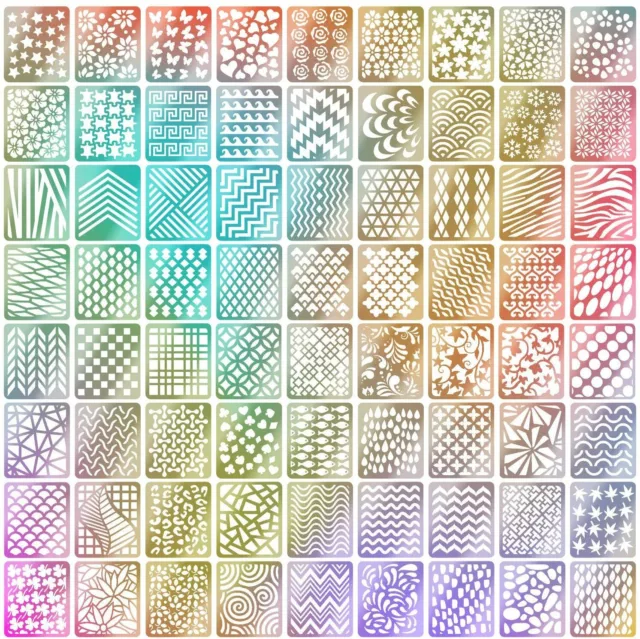 144 STENCIL UNGHIE Decorazioni Fashion Donna Nail Art Vario Modello 72 e 144 PZ