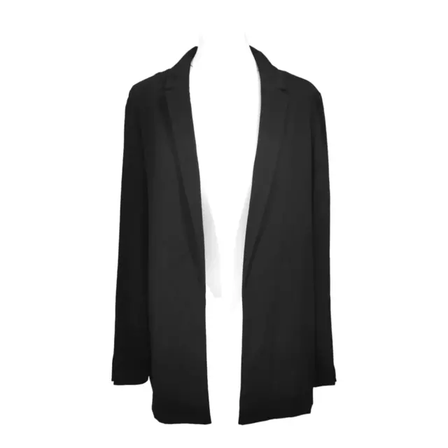 Smart Black Open Jacket Size 12 Lighweight Collar Shacket Blazer NEW LOOK