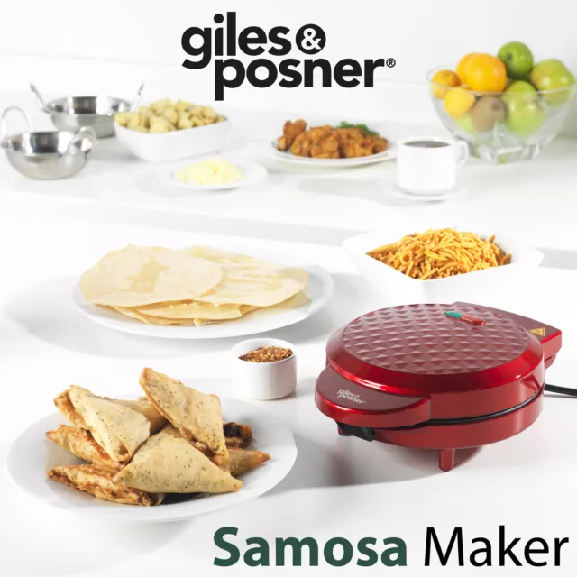 Samosa Maker Pastry Party Snack Machine Non-Stick 6 Mould 1000W Giles & Posner 2